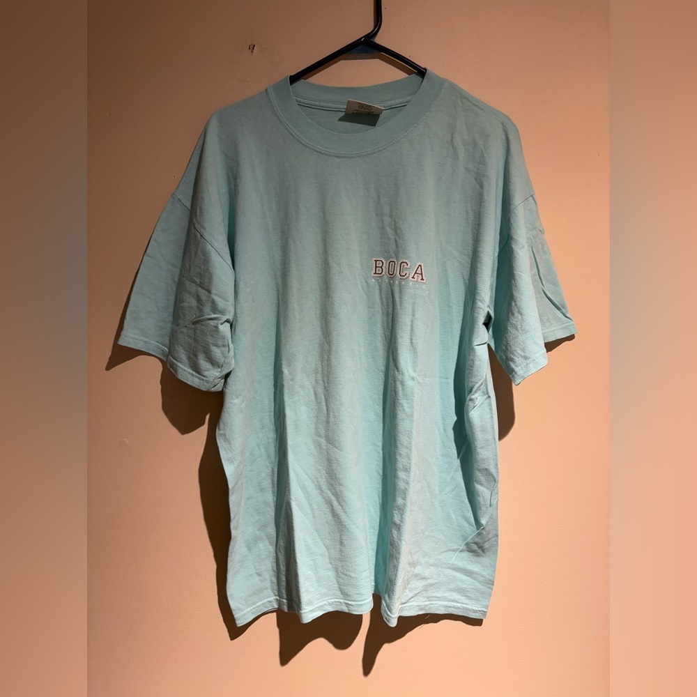 Vintage Boca Men's Tee Shirt O/S Oversized Blue M/L?